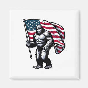 Íman Pé Grande 4 De Julho Sasquatch American Usa Flag P