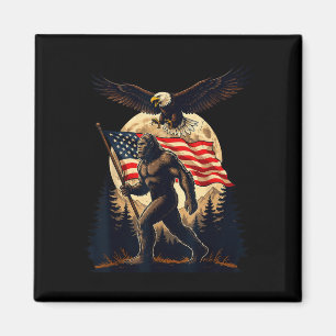 Íman Pé grande bigfoot sasquatch bandeira americana pat