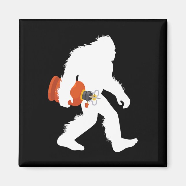 Íman Pé-Grande Gás De Churrasco Sasquatch Do Tanque De  (Frente)