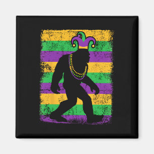 Íman Pé Grande Mardi Gras Sasquatch Homens Engraçados C