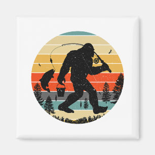 Íman Pé Grande Pesca Yeti Sasquatch Pescadores Retro