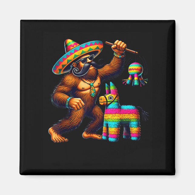 Íman Pé Grande Pinata Cinco De Mayo Mexicano Sasquatch  (Frente)