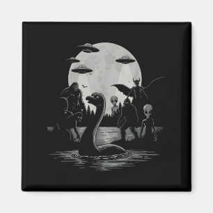 Íman Pé Grande Ufo Monstro Do Lago Ness Mothman E Alien