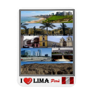 Íman PE Perù - Lima - I Love Mosaic -