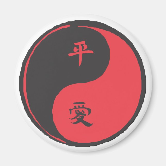 Íman Peace and Love Yinyang (Frente)
