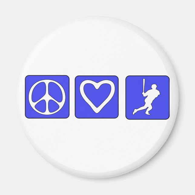 Íman Peace Love Baseball (Frente)