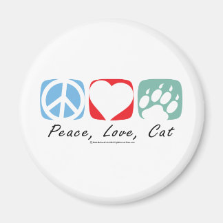 Íman Peace Love Cat