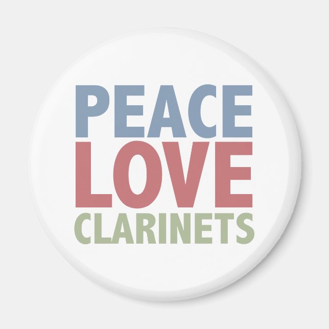 Íman Peace Love Clarinets (Frente)