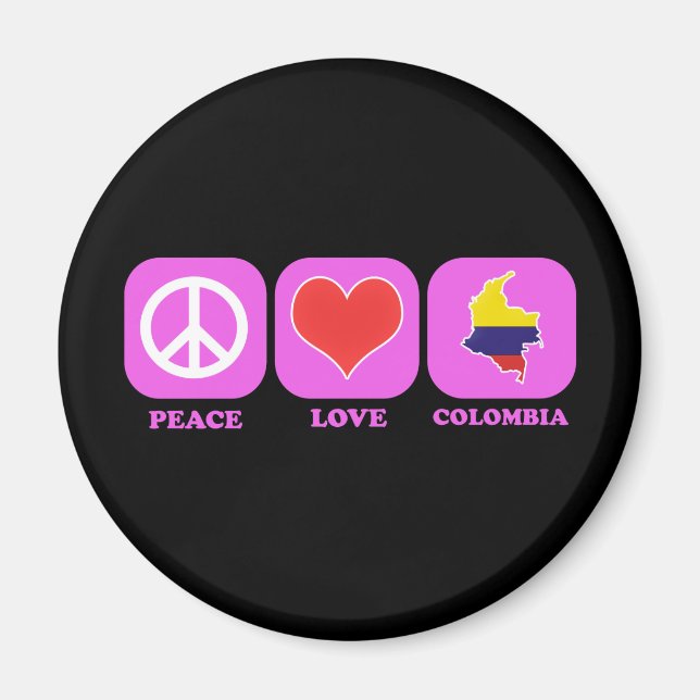 Íman Peace Love Colombia (Frente)