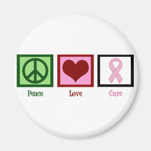 Íman Peace Love Cure Break Cancer