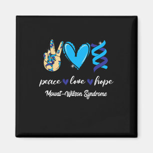 Íman Peace Love Cure Mowat-wilson Syndrome Blue Ribbon