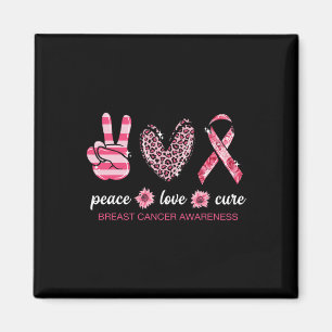 Íman Peace Love Cure Pink Ribbon Bree Cancer Awarenes