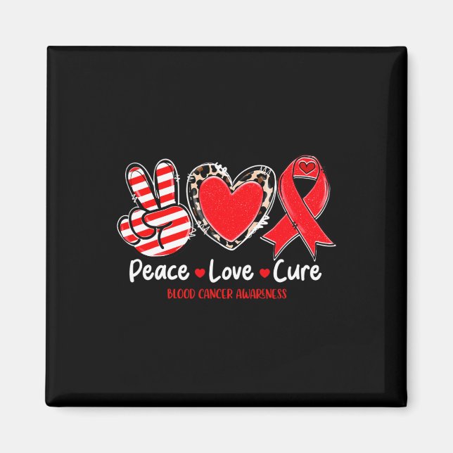 Íman Peace Love Cure Sangue Awarness Support 1 (Frente)