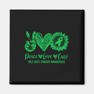 Íman Peace Love Cure Sunflower Bile Duct Cancer Awarene