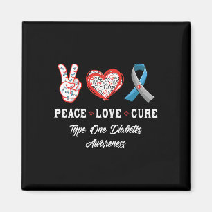 Íman Peace Love Cure Type One Diabetes Awarness Men Wo