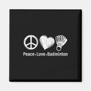 Íman Peace Love Dminton Encantado Esportivo Gráfico