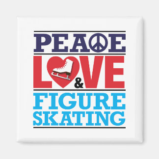 Íman Peace Love Figure Skating Magnet