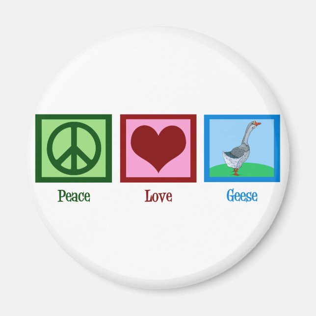 Íman Peace Love Geese (Frente)