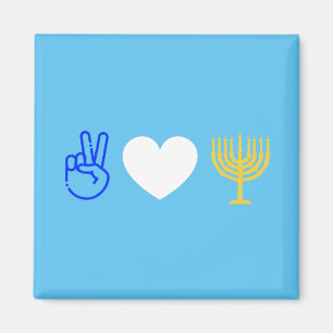 Íman Peace Love & Hanukkah Magnet
