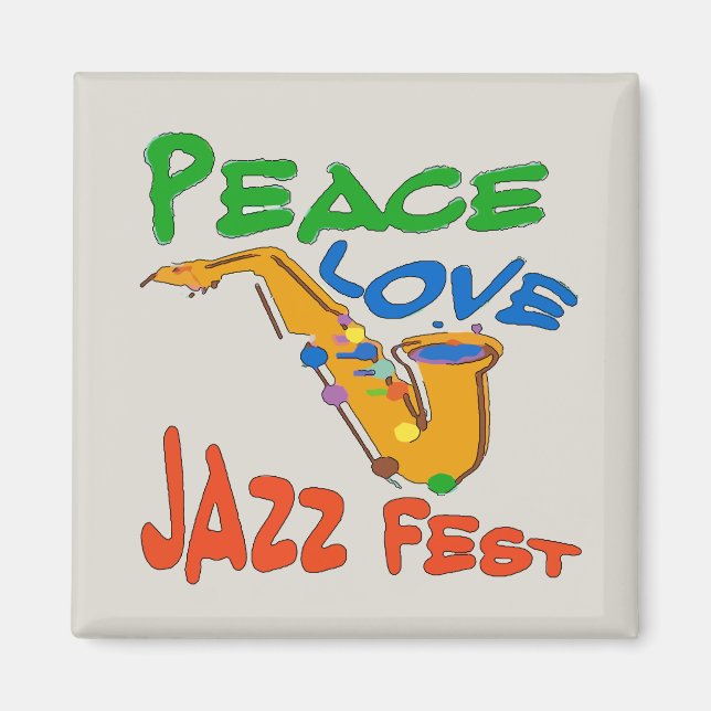 Íman Peace Love Jazz Fest Sax (Frente)