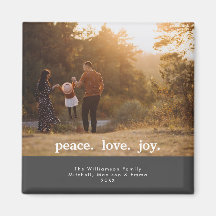 Peace Love Joy Holiday Christmas Family Photo