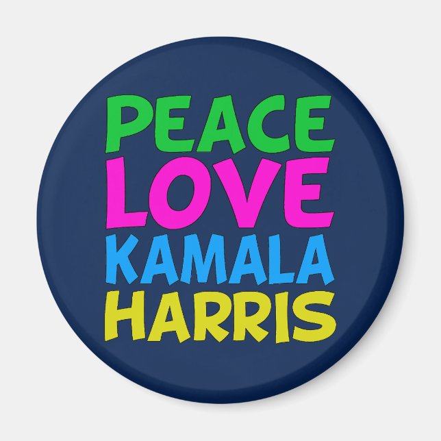 Íman Peace Love Kamala Harris (Frente)