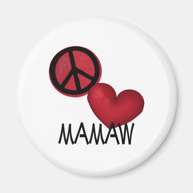 Íman Peace Love Mamaw (Frente)