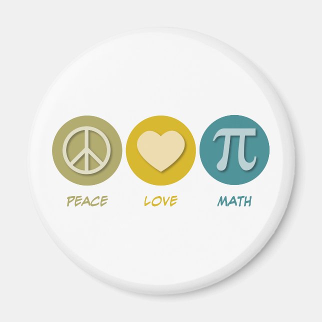 Íman Peace Love Math (Frente)