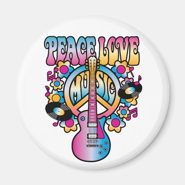 Íman Peace Love Music (Frente)