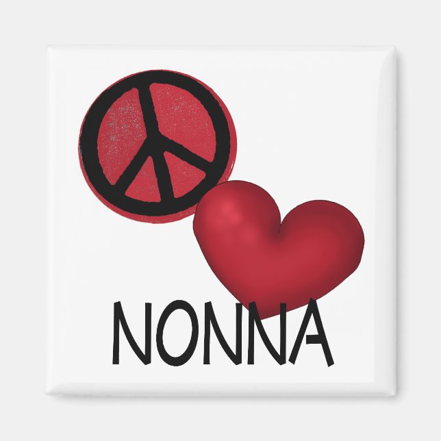 Íman Peace Love Nonna (Frente)