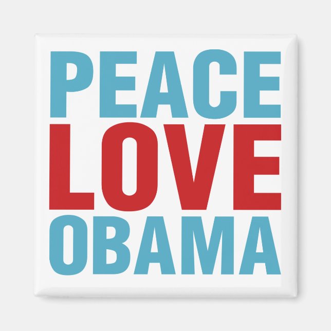 Íman Peace Love Obama (Frente)