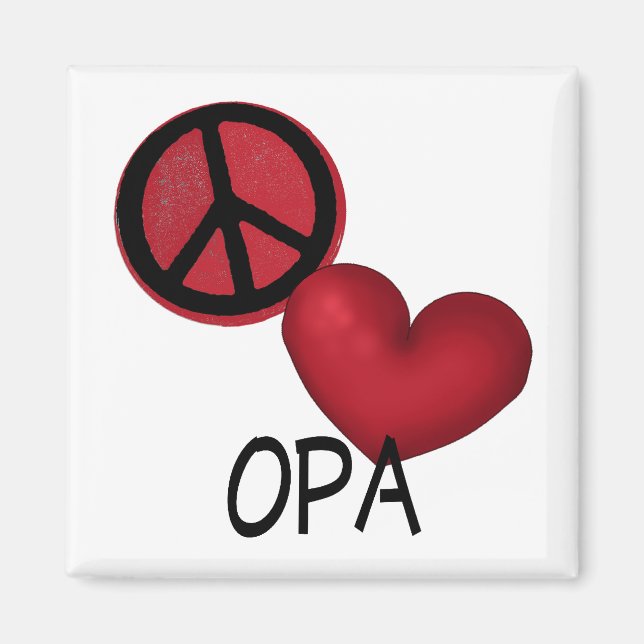 Íman Peace Love Opa (Frente)