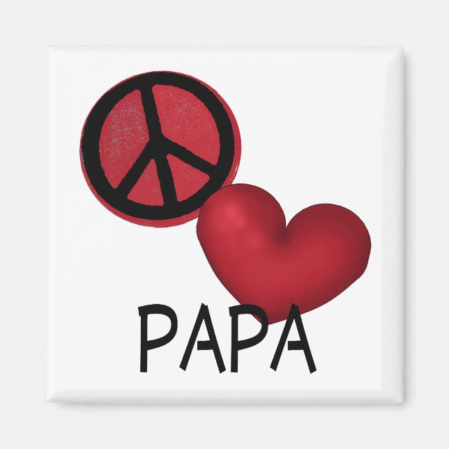 Íman Peace Love Papa (Frente)