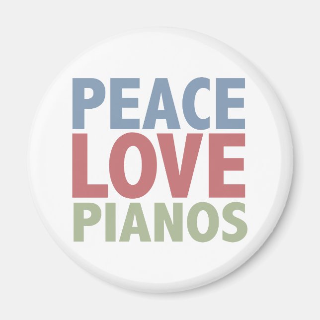 Íman Peace Love Pianos (Frente)