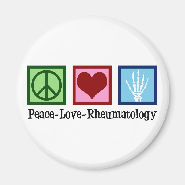 Íman Peace Love Rheumatology (Frente)