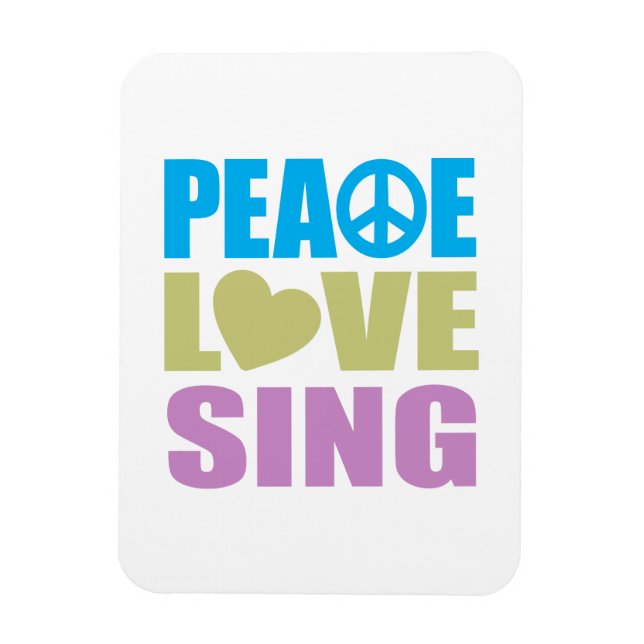 Íman Peace Love Sing (Vertical)