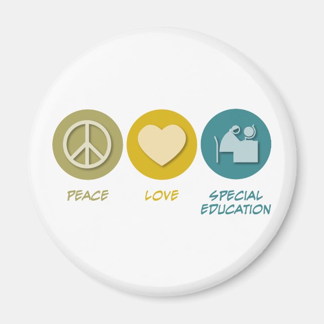 Íman Peace Love Special Education (Frente)