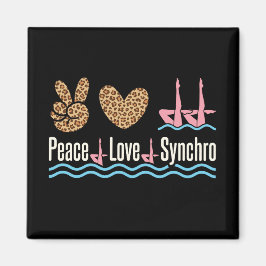Íman Peace Love Synchro Synchronized Nadando