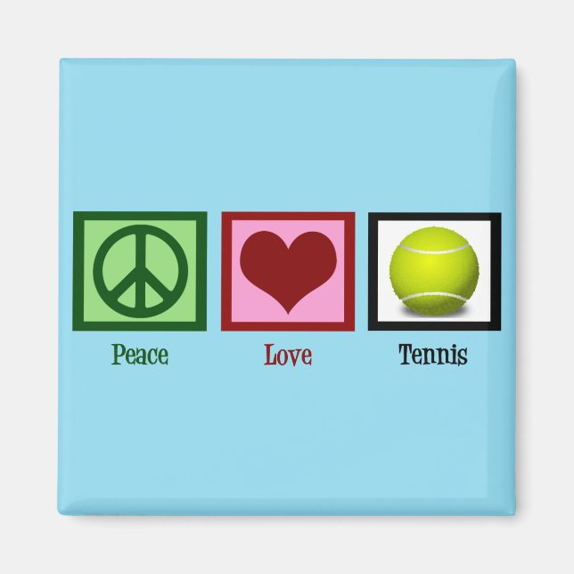 Íman Peace Love Tênis Blue (Frente)