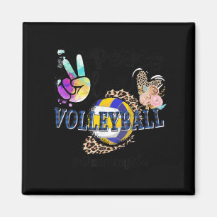 Íman Peace Love Voleibol Life Mãe Avó Leop