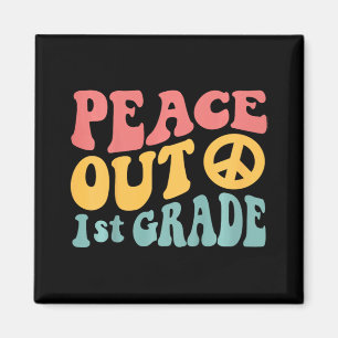 Íman Peace Out 1rua Grade Funny Retro 70's Last Day Of