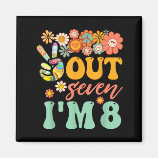 Íman Peace out seven 8 groovy 8th happy birthday boy