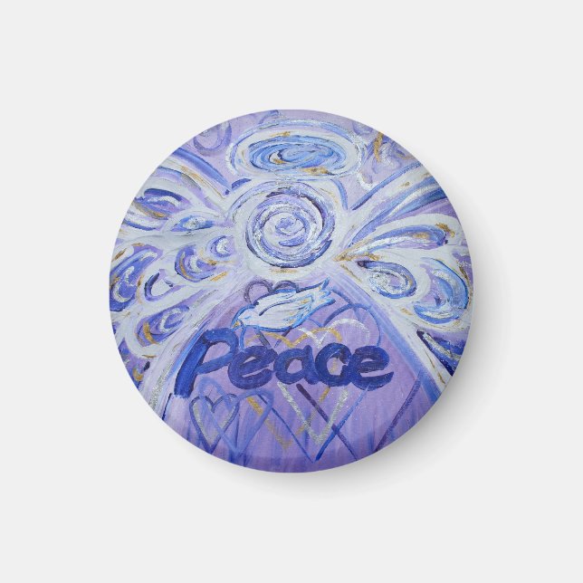 Íman Peace Word Art Guardian Angel Magnet (Frente)