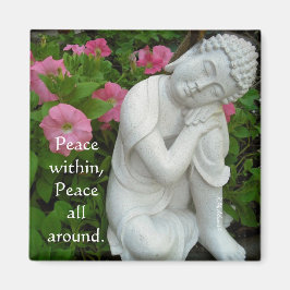 Íman Peaceful Buddha Garden Magnet – Editable Zen Text