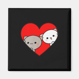 Íman Peach Cartoon Love Goma Cat Day Heart