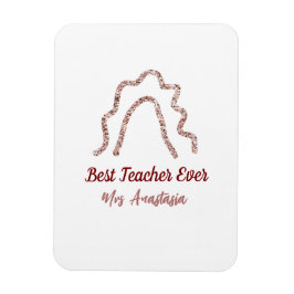 Íman Peach marron glitter rainbow teacher appreciation 