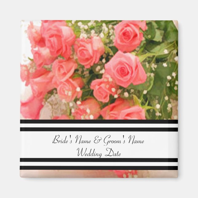 Íman Peach Rosa Favor Magnet Modelo (Frente)