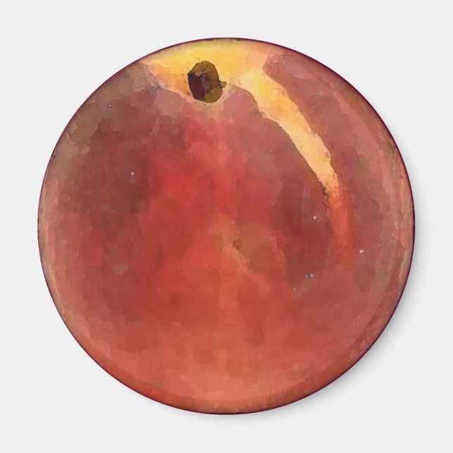 Íman Peach Watercolor - Magnet (Frente)