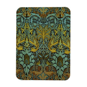 Íman Peacock e Dragão William Morris Tapeçaria Design