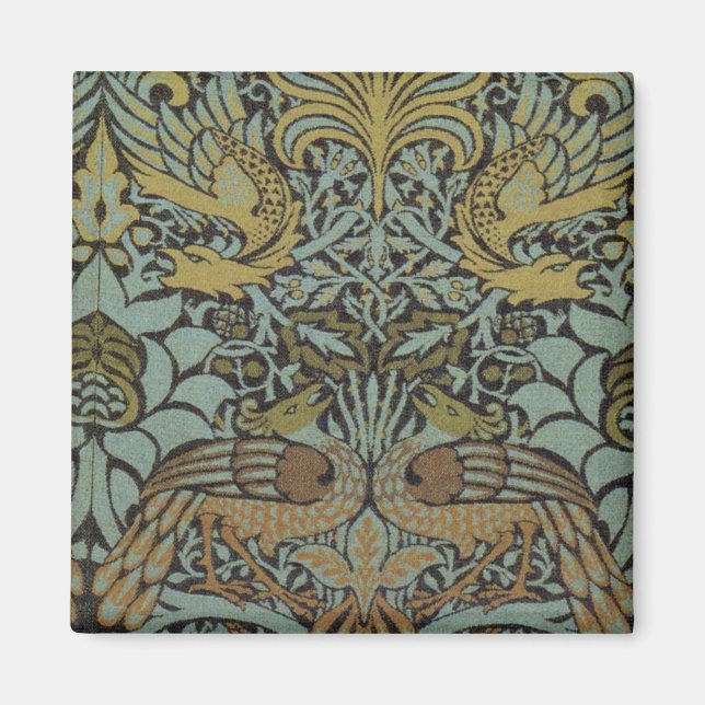 Íman Peacock e Dragon (por William Morris) (Frente)